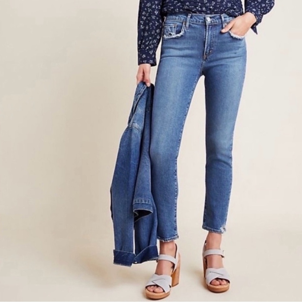 AGOLDE Tony Mid Rise Straight Jeans Sz 25 Blue EUC